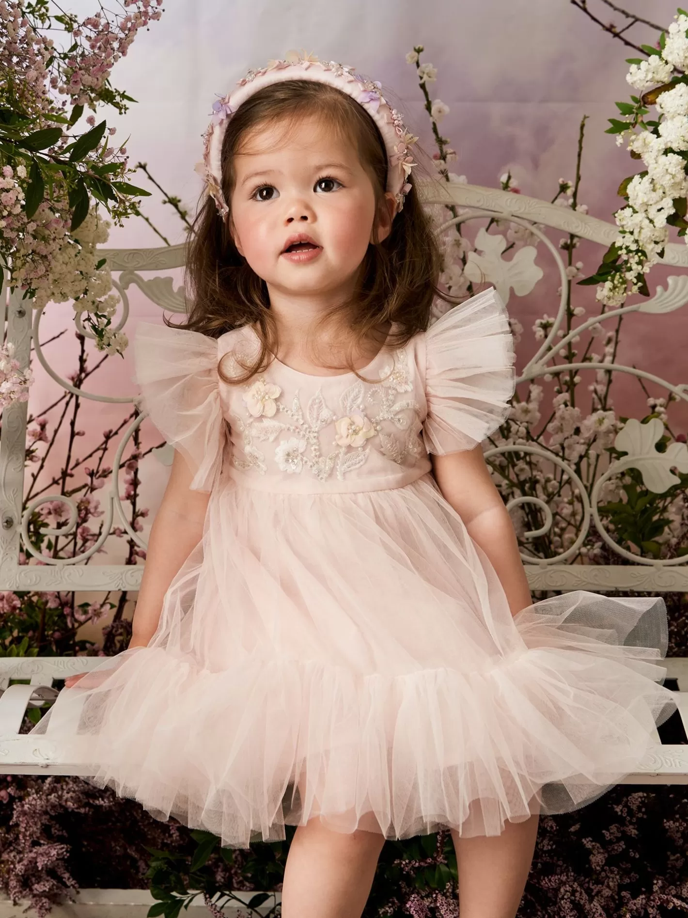 Dresses<Tutu du Monde Bebe Blue Orchid Tulle Dress Porcelain Pink