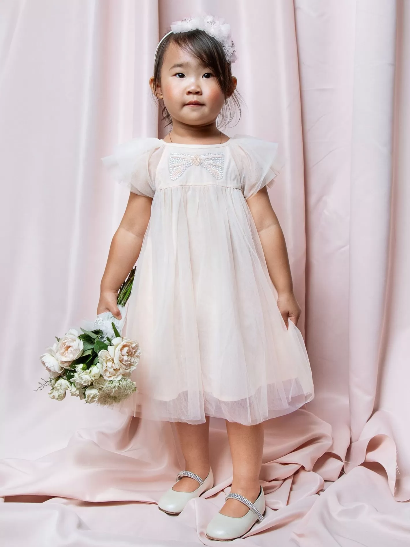 Dresses<Tutu du Monde Bebe Bowette Tulle Dress Vanilla