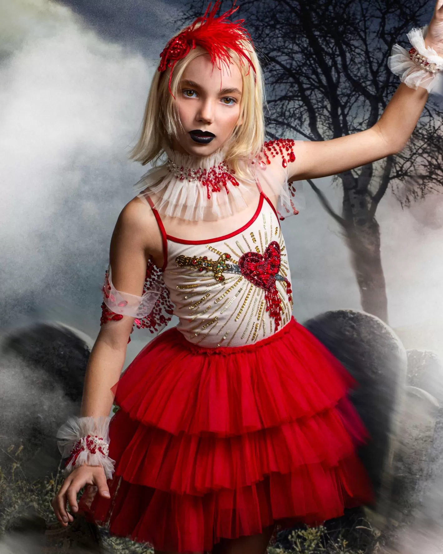 Dresses<Tutu du Monde Cold Hearted Tutu Dress Blood Red Mix