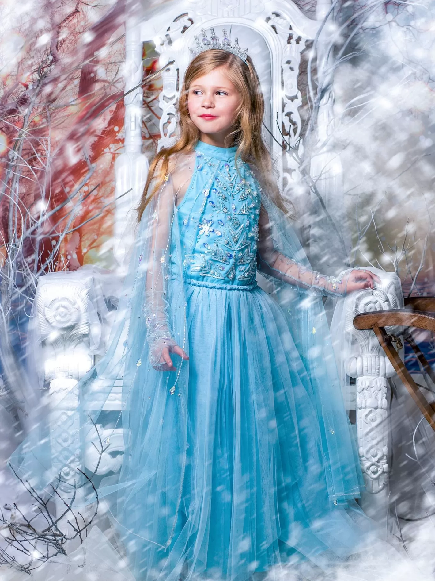 Capes<Tutu du Monde Disney X Frozen Queen Cape Frozen Blue