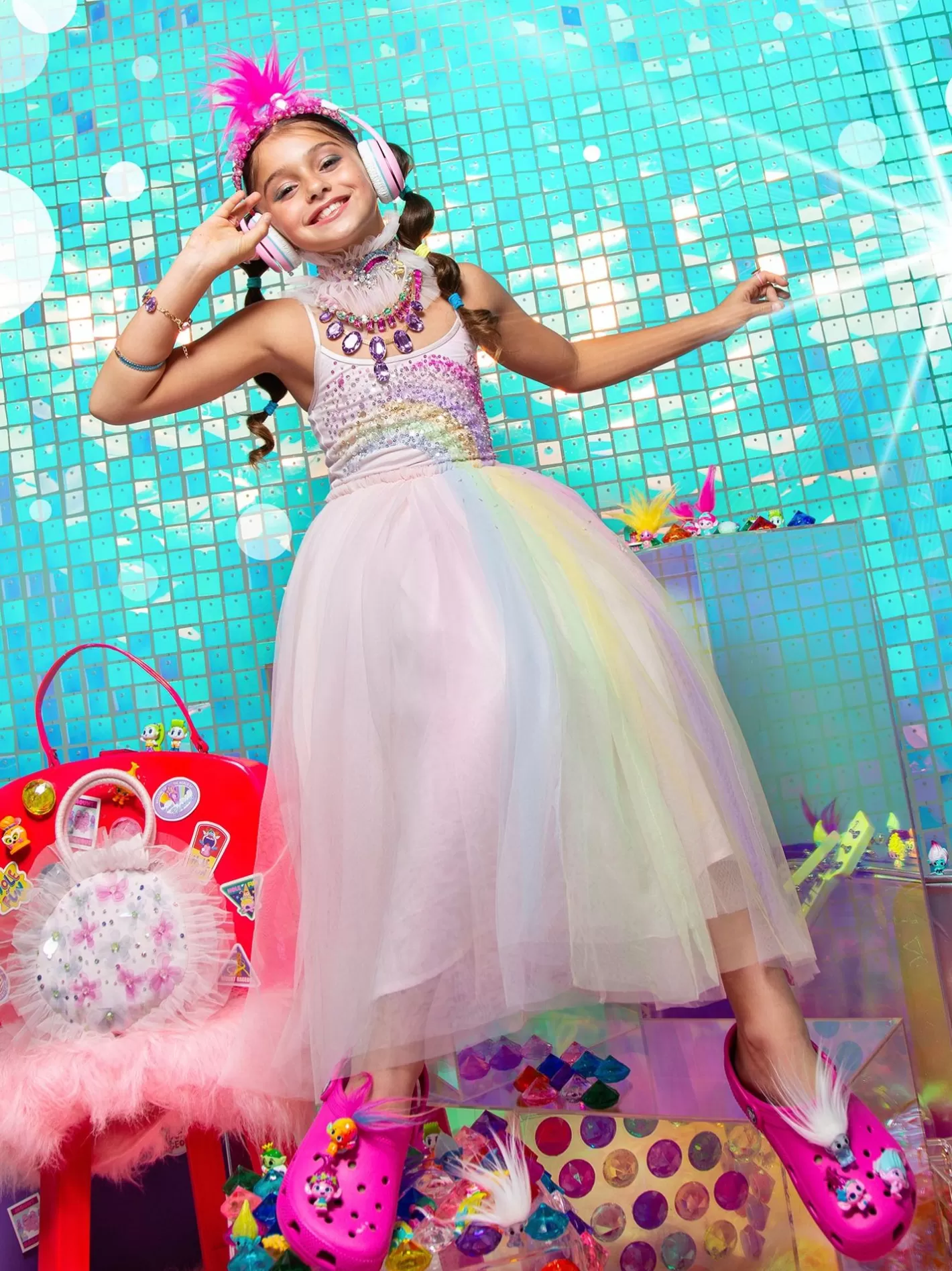 Dresses<Tutu du Monde Trolls X Bright Delight Tutu Dress Pink Cloud Mix