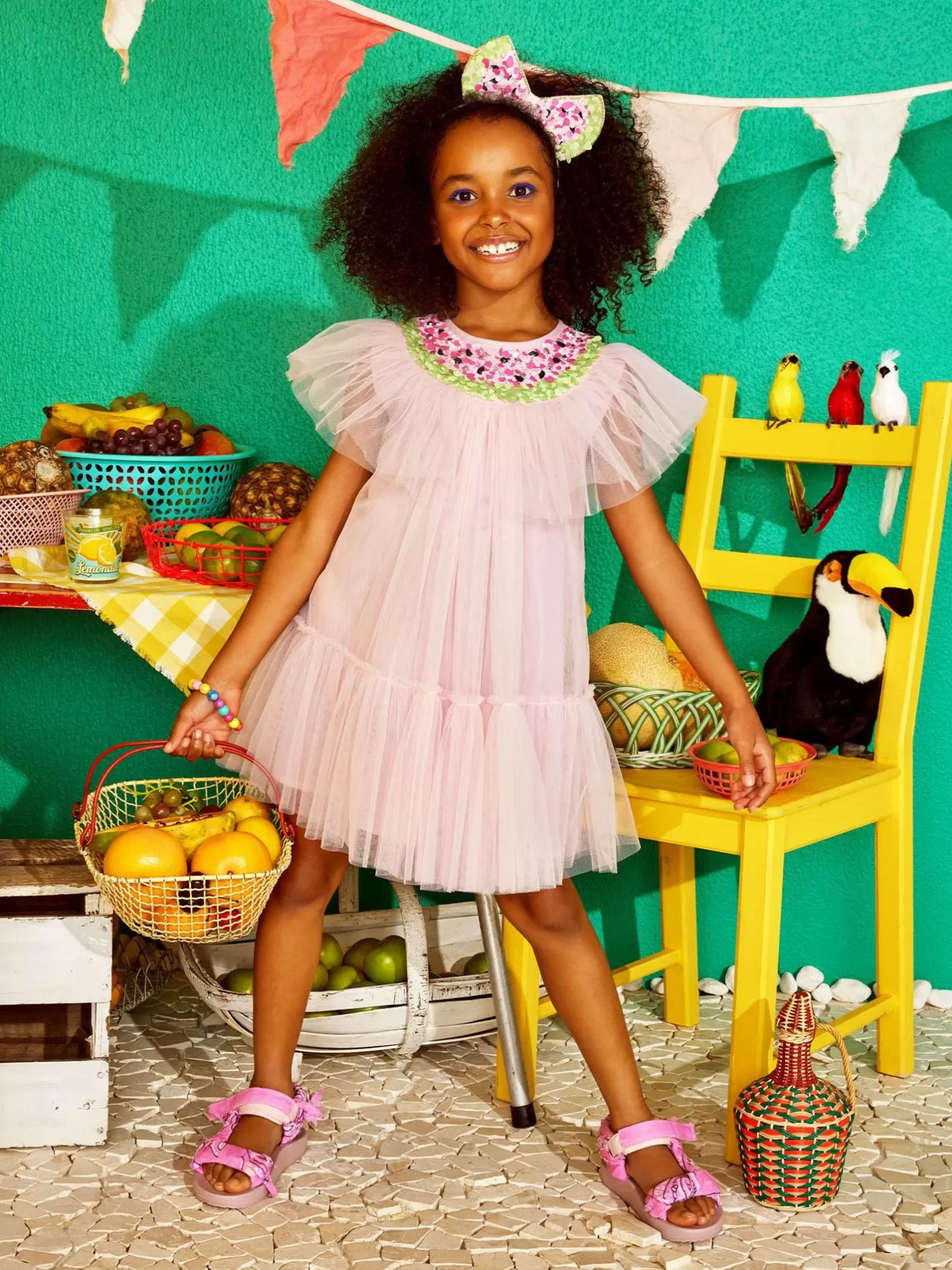 Dresses<Tutu du Monde Watermelon Splash Tulle Dress Fairy Floss